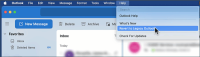 Option to revert to legacy Outlook in the Help drop down menu